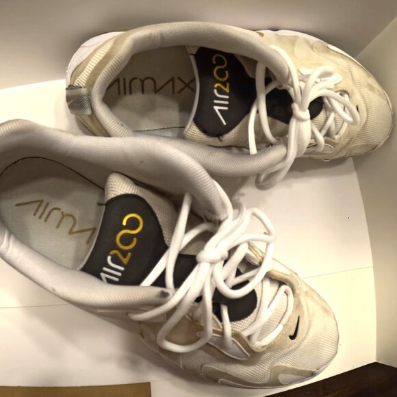 NIKE AIR MAX ATHLETIC SNEAKER SHOE MEN SIZE 13   WHITE & TAN COLOR - Picture 3 of 9